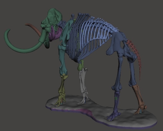 Woolly Mammoth Skeleton 3D Print 148510