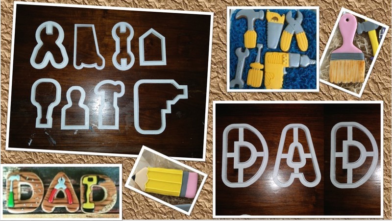 Handyman Tools Cookie Cutters - Fathers-day or Dad's Birthday
