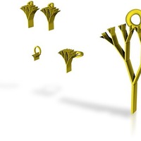 Small tree of life jewelry set 3D Printing 14870