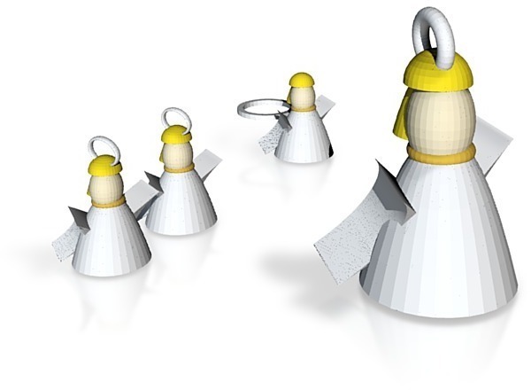 angel earrings, pendant and size 11 ring