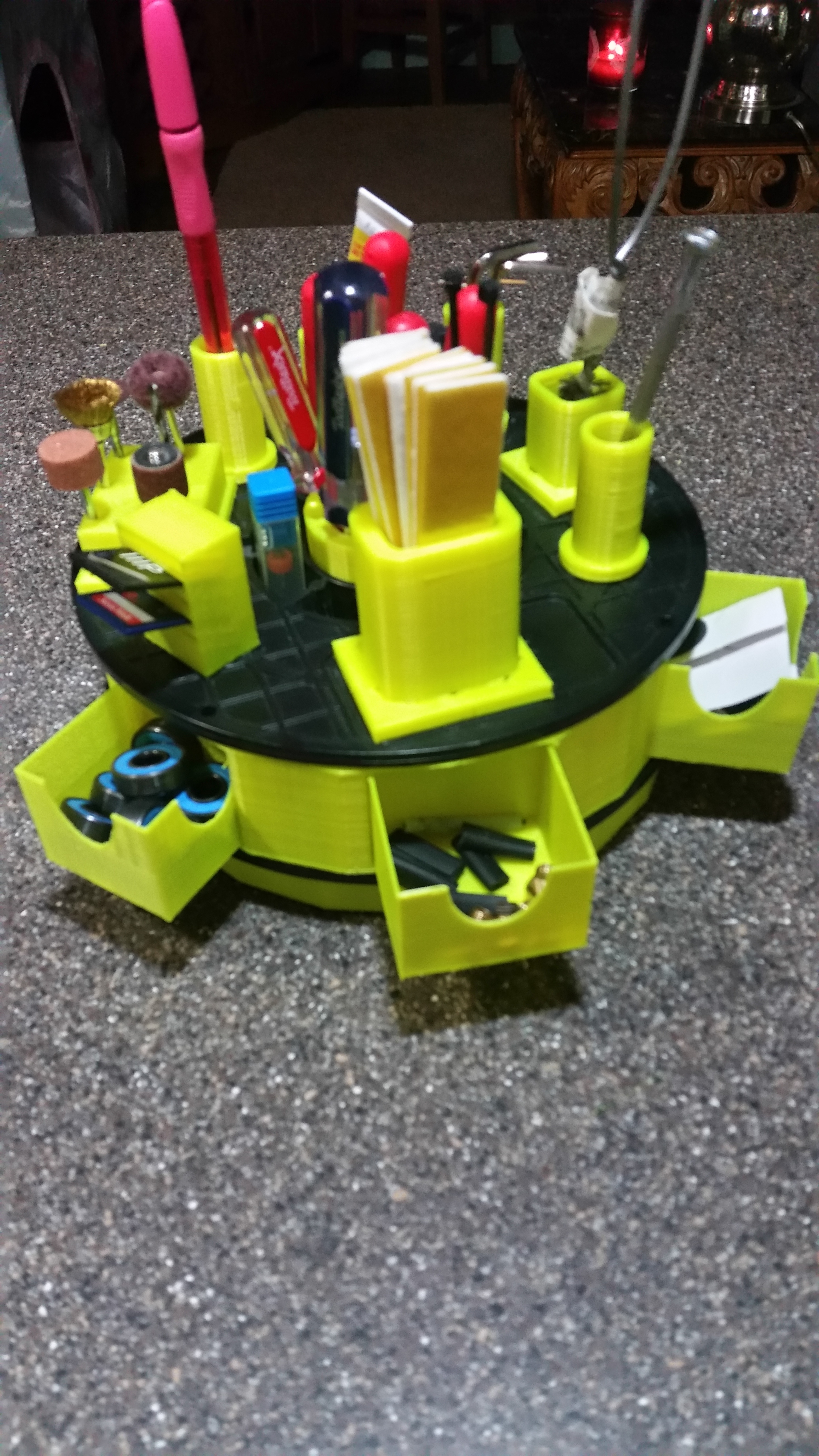 3d Printed Lazy Susan Desk Top Tool Organizer By Lehman1 Ls Gmail