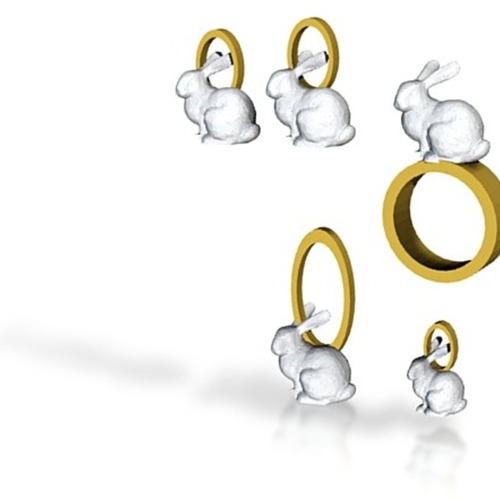 bunny jewelry set 3D Print 14880