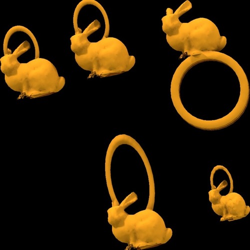 bunny jewelry set 3D Print 14882