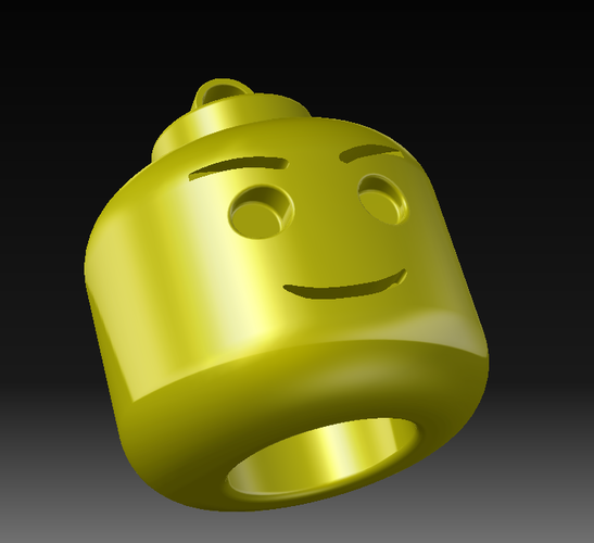 Lego Head Earrings 3D Print 148893