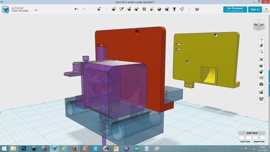 Anet A6 Extruder motor cooler 3D Print 149055