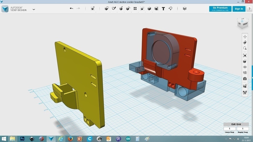 Anet A6 Extruder motor cooler 3D Print 149056