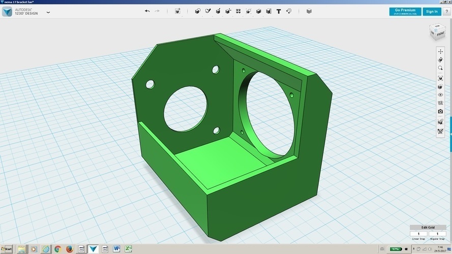 Nema 17 fan bracket K8200 Extruder 3D Print 149059