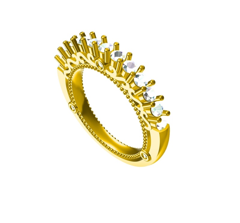 Womens Wedding Band 3D CAD File In STL Format
