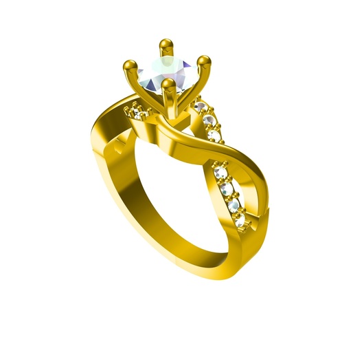 Engagement Ring 3D CAD Model In STL Format 3D Print 149116