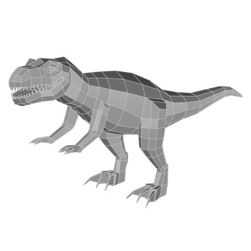 Low Poly T Rex Model_ Cadiaan