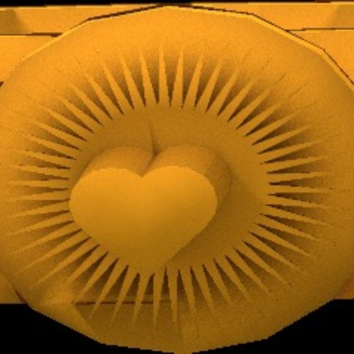 bright heart ring 3D Print 14925