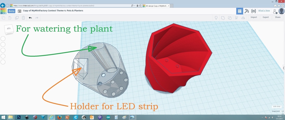 Shadow casting plant pot 3D Print 149266