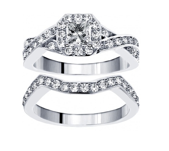 3D CAD Model Of Beautiful Wedding Bridal Ring Set  3D Print 149307