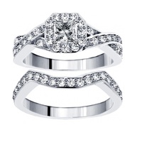 Small 3D CAD Model Of Beautiful Wedding Bridal Ring Set  3D Printing 149307