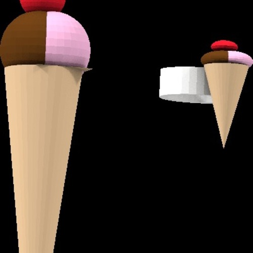 ice cream ring and pendant set 3D Print 14940