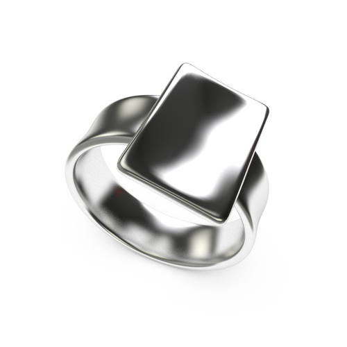 Sleek concave ring 3D Print 14945