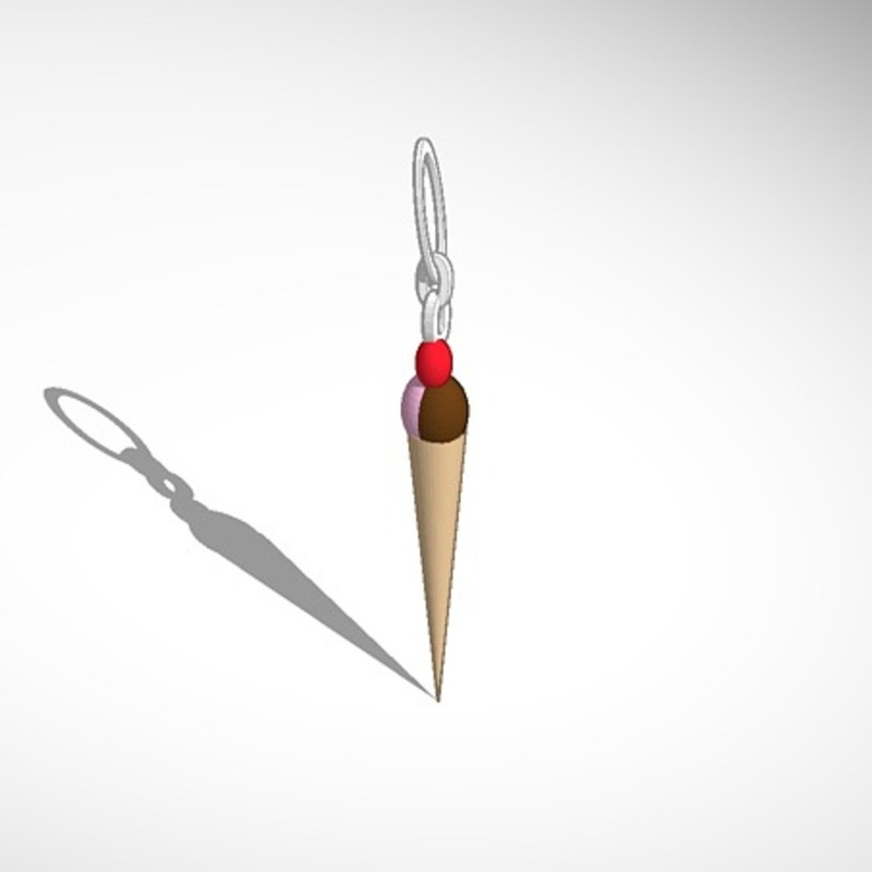ice cream cone key chain