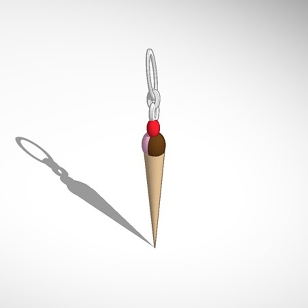 ice cream cone key chain