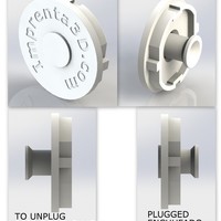 Small Plug Cover hidden handle - Tapa de enchufe tirador oculto 3D Printing 149504