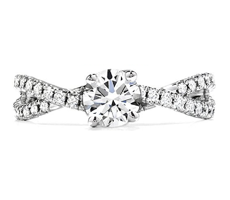 3D Jewelry CAD Model For Solitaire With  Accents Wedding Ring