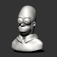 Small Homer Bust 3D Printing 149530