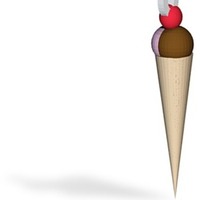 Small Ice cream pendant 3D Printing 14955