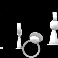 Small pawn jewelry set 3D Printing 14961