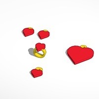 heart jewelry set - Thumbnail 1