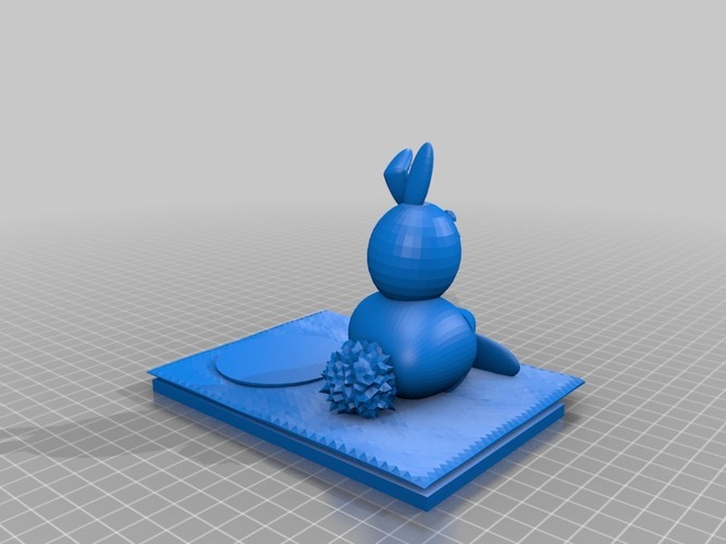 rabbit with carrot and hole 3D Print 14977