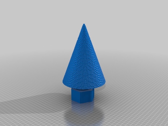 cone christmas tree minecraft stl, shematic  orginal colour wrl  3D Print 14980