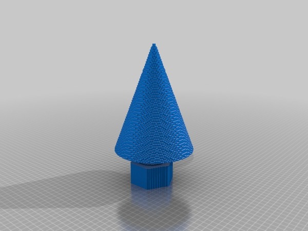 cone christmas tree minecraft stl, shematic  orginal colour wrl 