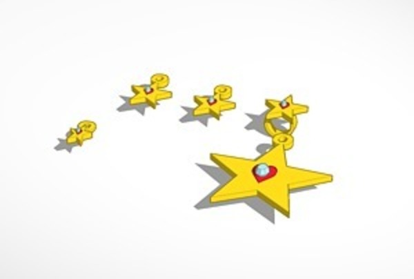 heart of the star jewelry set with charm