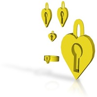lock heart jewelry set - Thumbnail 3