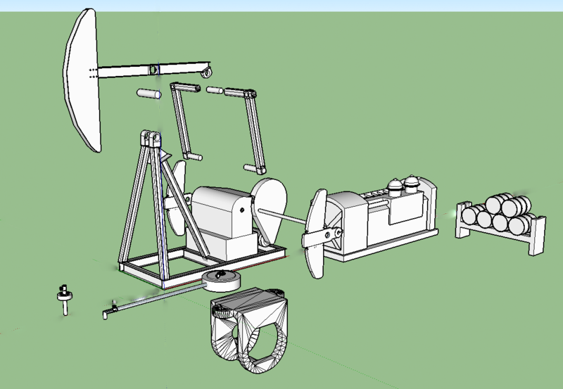 Oil Pump for model railroad