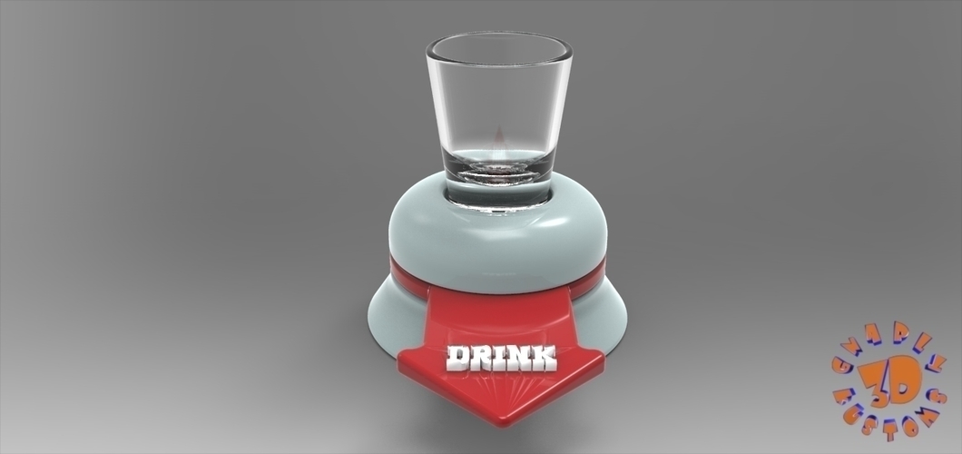 The Shot Glass Drinking Game Spinner 3D Print 150026
