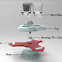 The 3 Shot Glass Drinking Game Multi Player Spinner - Thumbnail 8