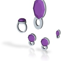 Lara Violet Airs Jewelry set - Thumbnail 1