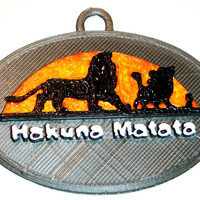 Small Hakuna Matata - Lion King Keychain 3D Printing 150204
