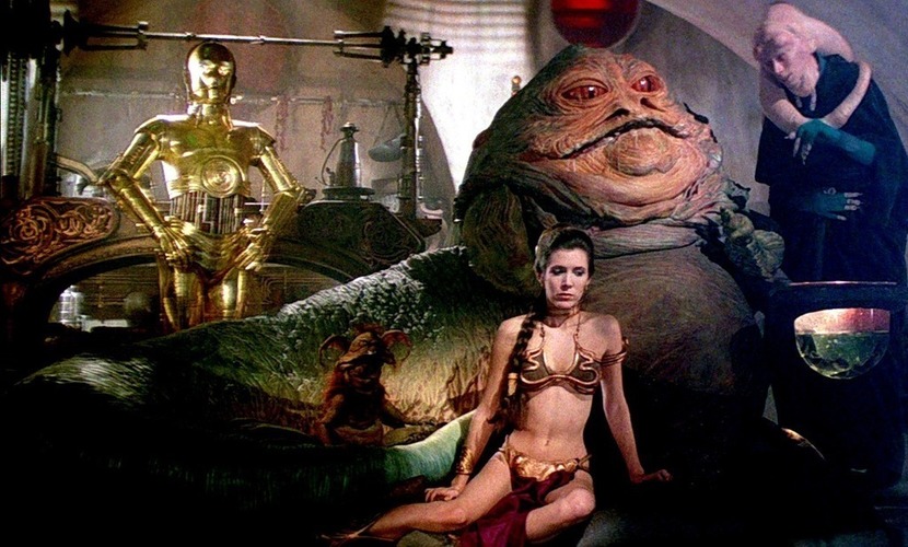 jabba the hutt and princess leia