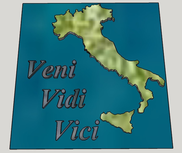 Veni Vidi Vici - Targa Italiana 3D Print 150228