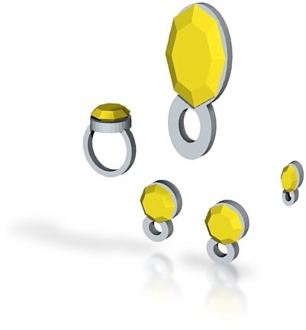 lara citron jewelry set  all files stl, obj, wrl, x3d