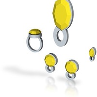 Small lara citron jewelry set  all files stl, obj, wrl, x3d 3D Printing 15025