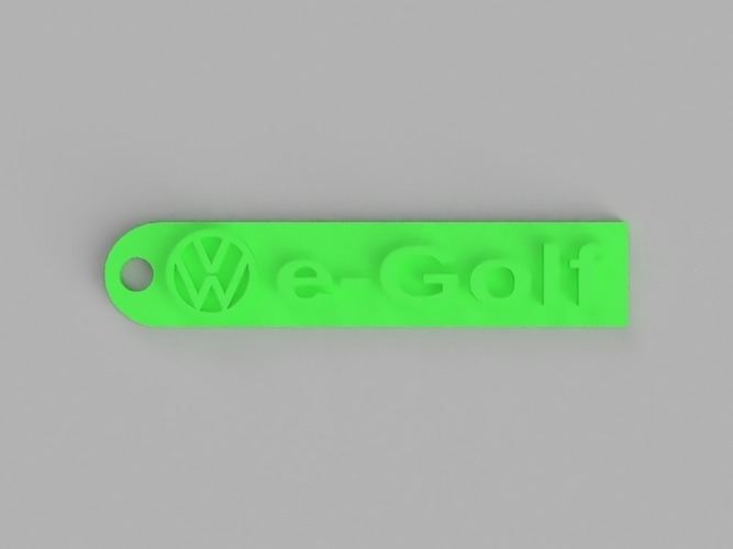 Volkswagen e-Golf Keychain 3D Print 150274