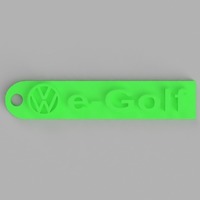 Small Volkswagen e-Golf Keychain 3D Printing 150274