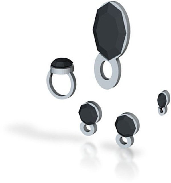 Lara onix night jewelry set all files stl, wrl, obj, x3d