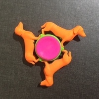 Small Dachshund fidget spinner 3D Printing 150296