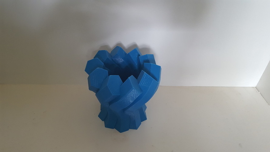 Twisted Hexagon Colum pot/vase  2 3D Print 150305