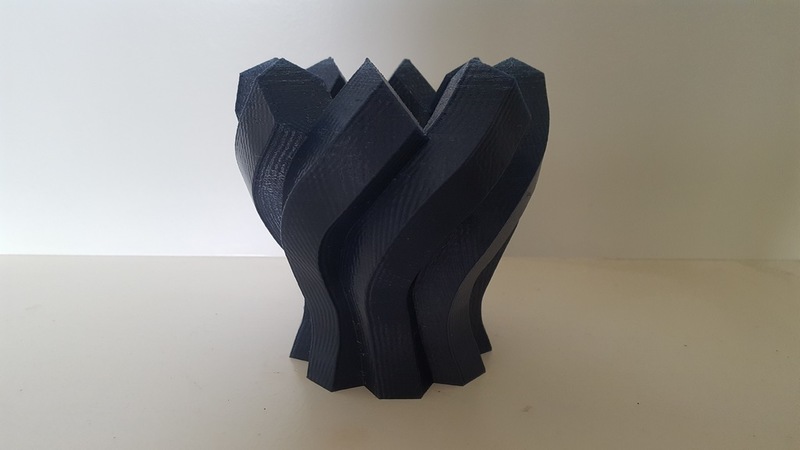 Twisted Hexagon Colum pot/vase 