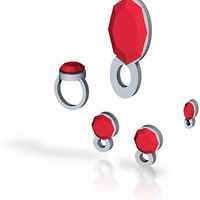lara ruby jewelry set - Thumbnail 1