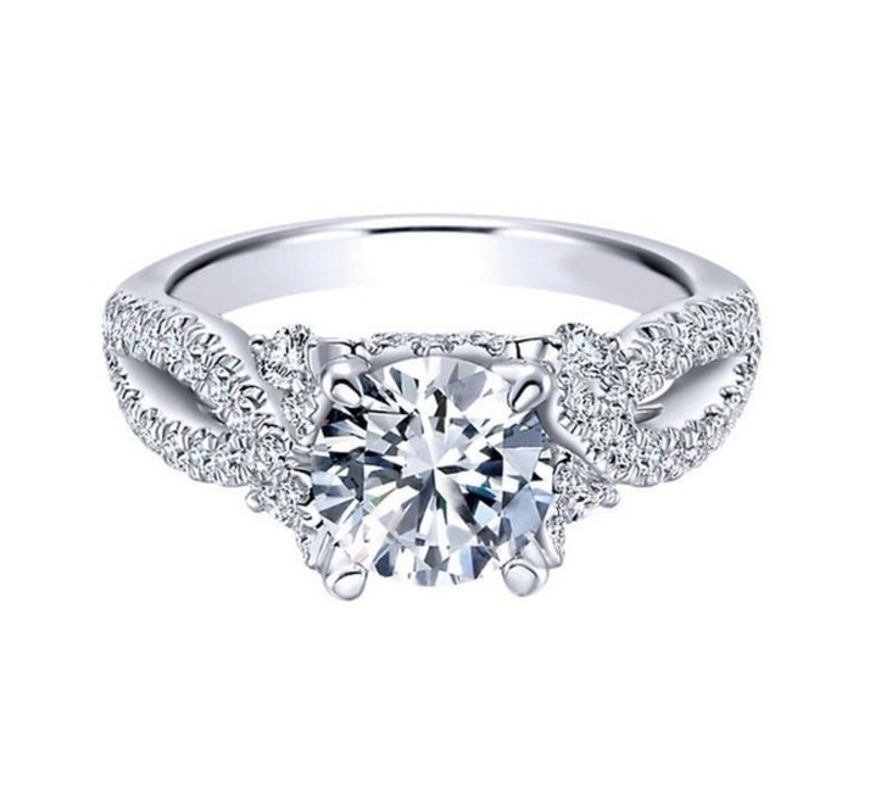 3D CAD Model Of Solitaire With Accents Wedding Ring